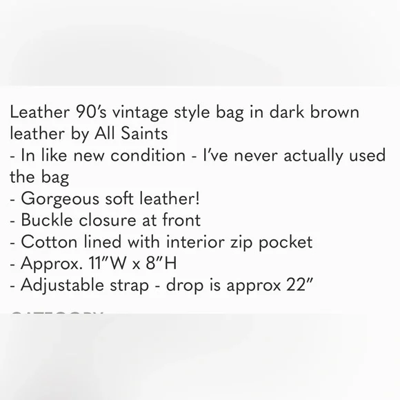 All Saints Spitalfields Leather Bag - Picture 13 of 13